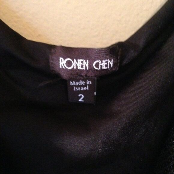 Ronan Chen Sequin Top with Draped Front 2 - Picture 3 of 7